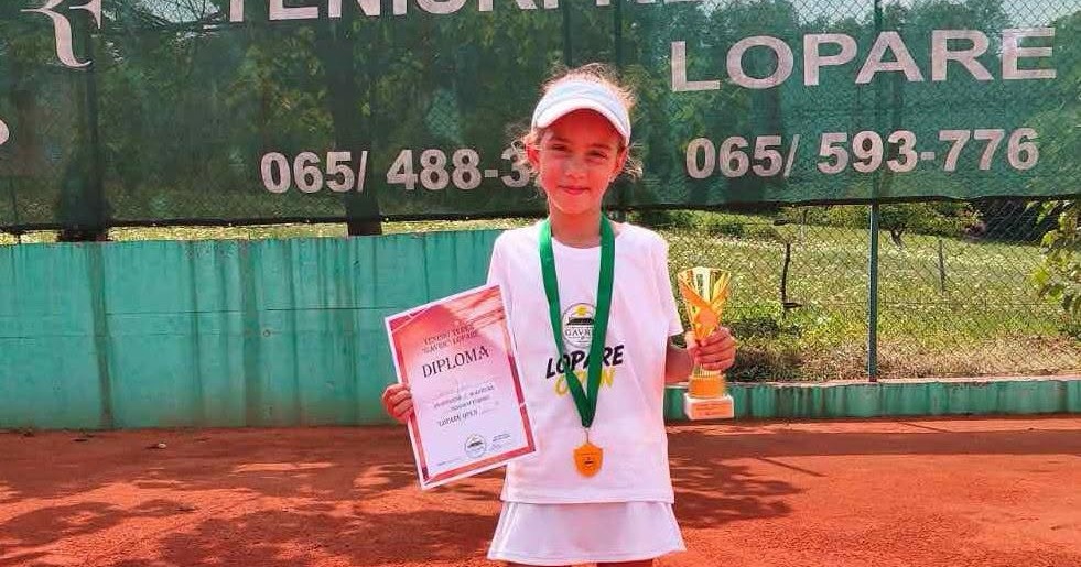 Andrea Ignjic — pobjednica turnira Lopare open u kategoriji do 9 godina