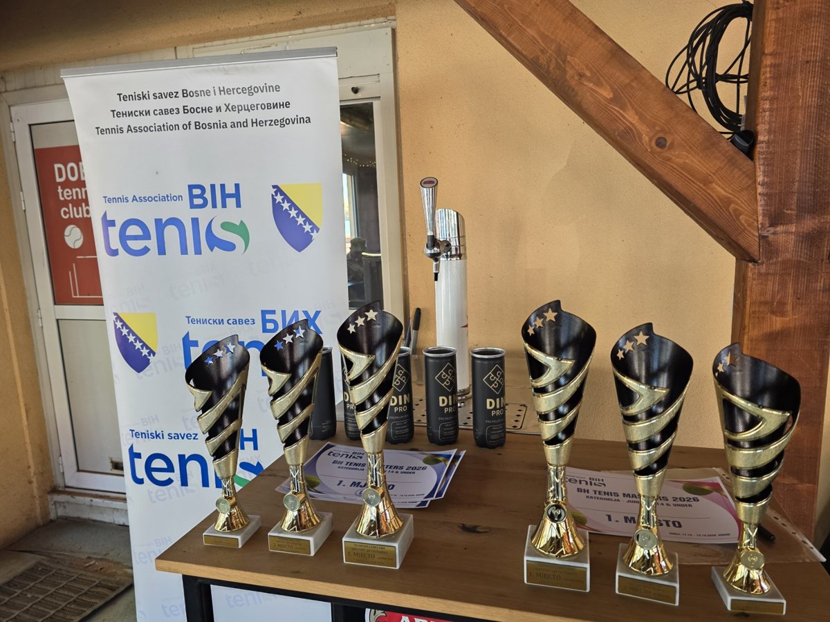 Pehari i diplome za BH Tenis Masters 2026 do 14 godina u TK Doboj