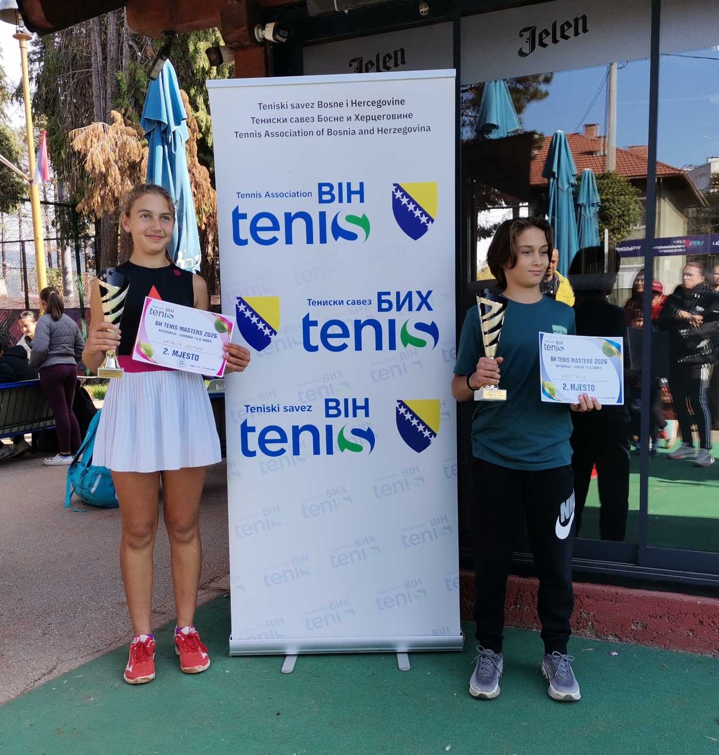 Natalija Sulaver i Matej Vukic, finalisti BH Tenis Mastersa do 14 godina