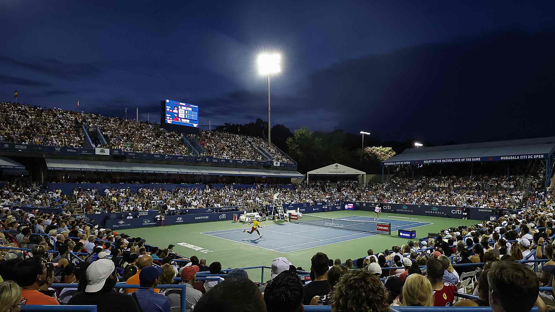Stadion Mubadala Citi DC Open u Vašingtonu pod reflektorima